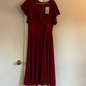 Red cocktail dress, never worn NWT